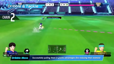 Captain Tsubasa 2 — Chain Level rising into a charged finish